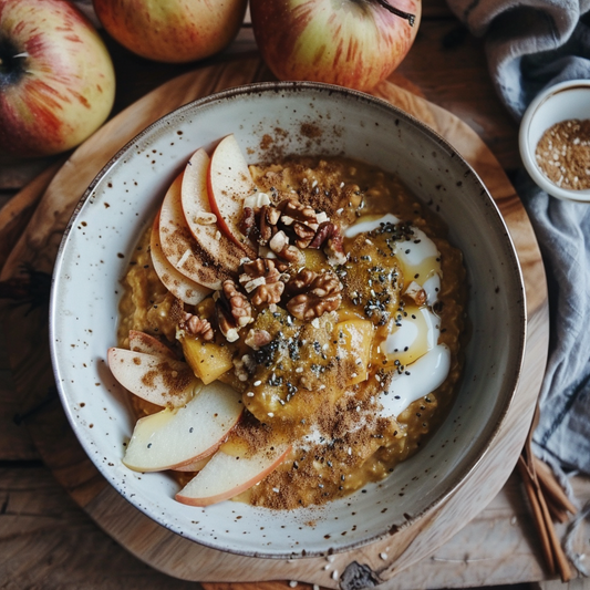 Spicy Kürbis-Apfel-Porridge